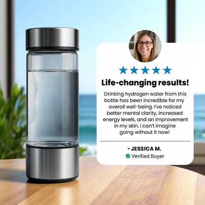 Hydrogen Water Bottle - Ionized H₂ Generator