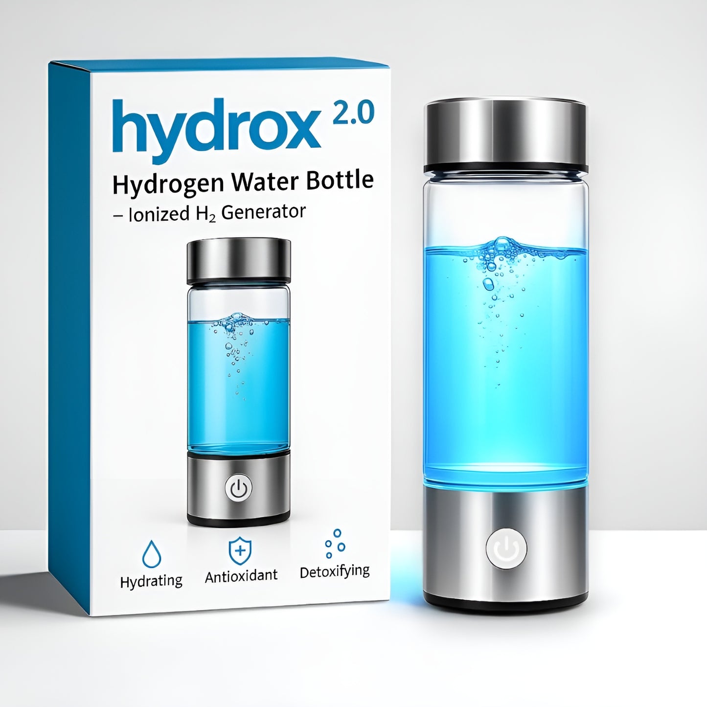 Hydrogen Water Bottle - Ionized H₂ Generator